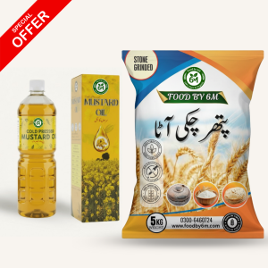| OFFER | Pure Stone Grind Flour |KG 5| + Pure Mustard Oil | Liter 1 |